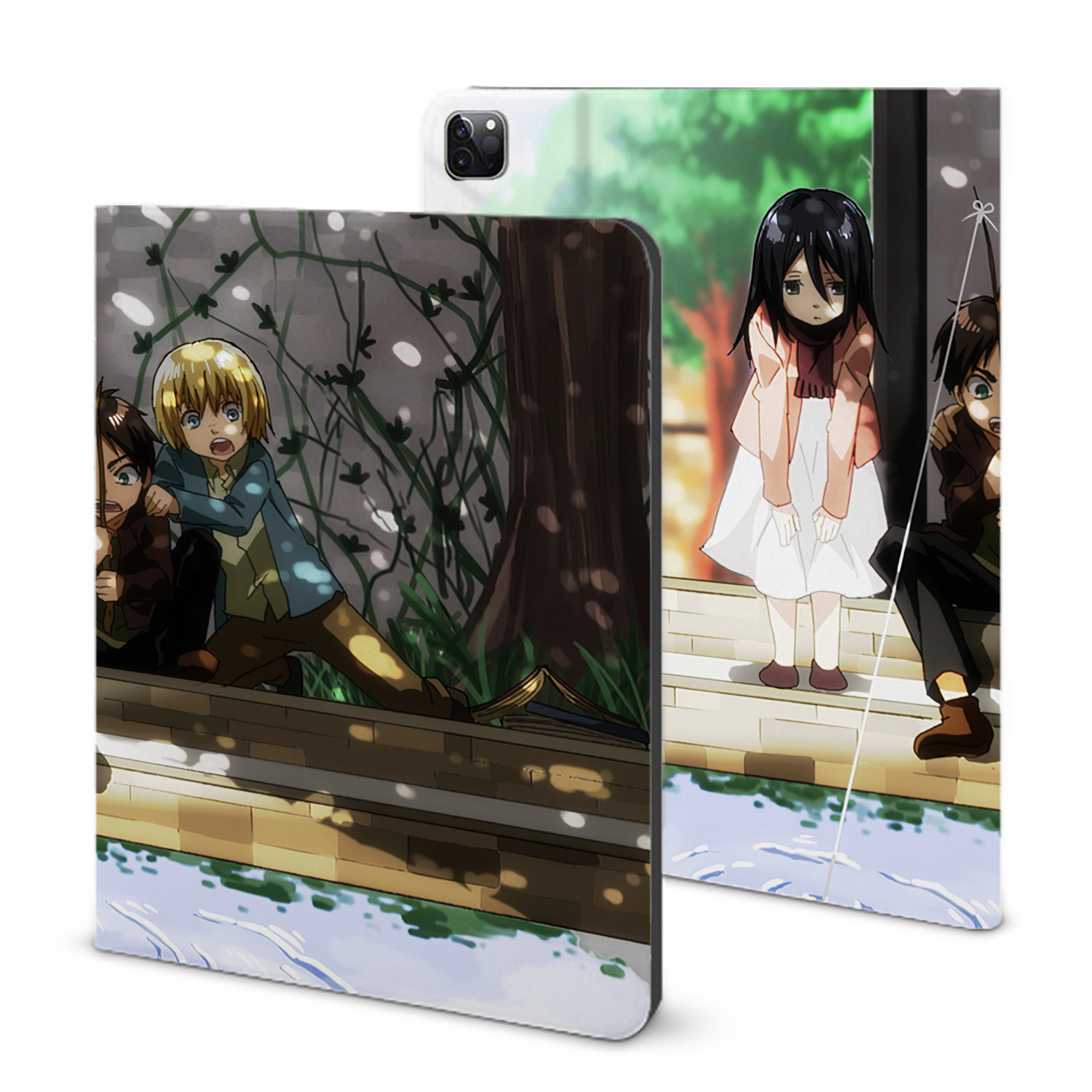 （画像用） 進撃の巨人 Attack on Titan IPad ケース ブック型 PUレザー TPU 耐衝撃 軽量 薄型 ペン収納なし 全面保護 IPad 各モデル対応